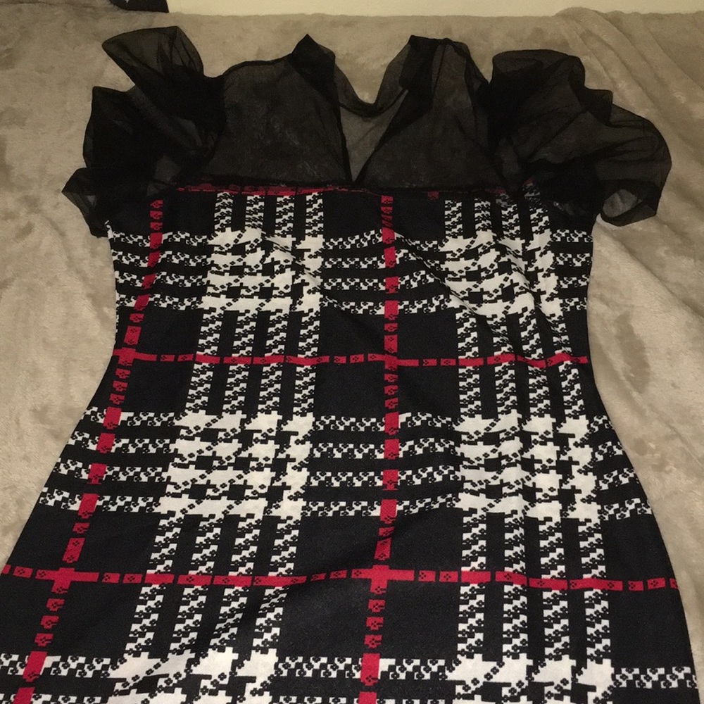 Bodycon dress with shear top